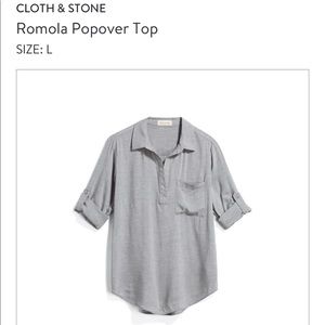 NWT Cloth & Stone Romola Popover Top (Stitch Fix)